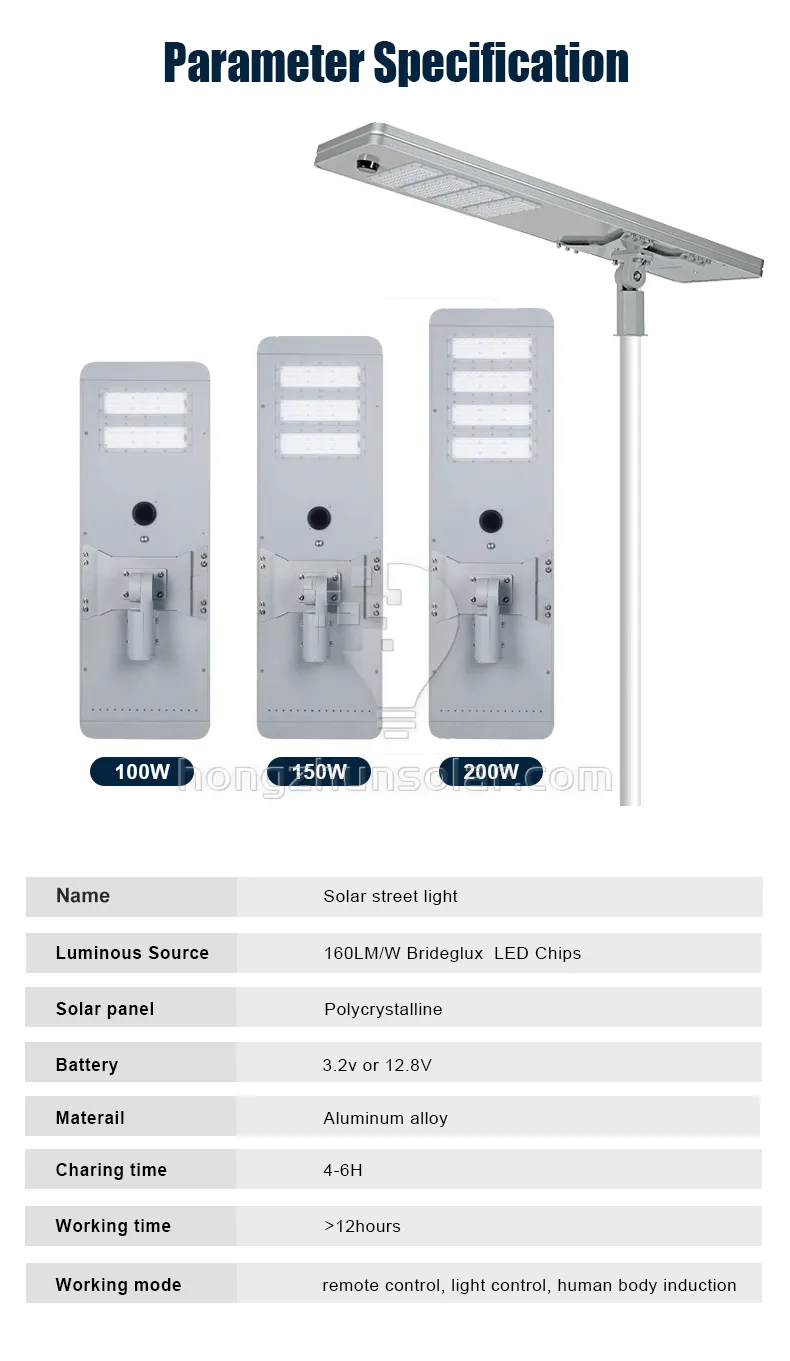 High Power IP65 Waterproof IP65 Highway Outdoor LED Solar Street Lights 50W-400W Integrated Motion Sensor All in One Road Lamp