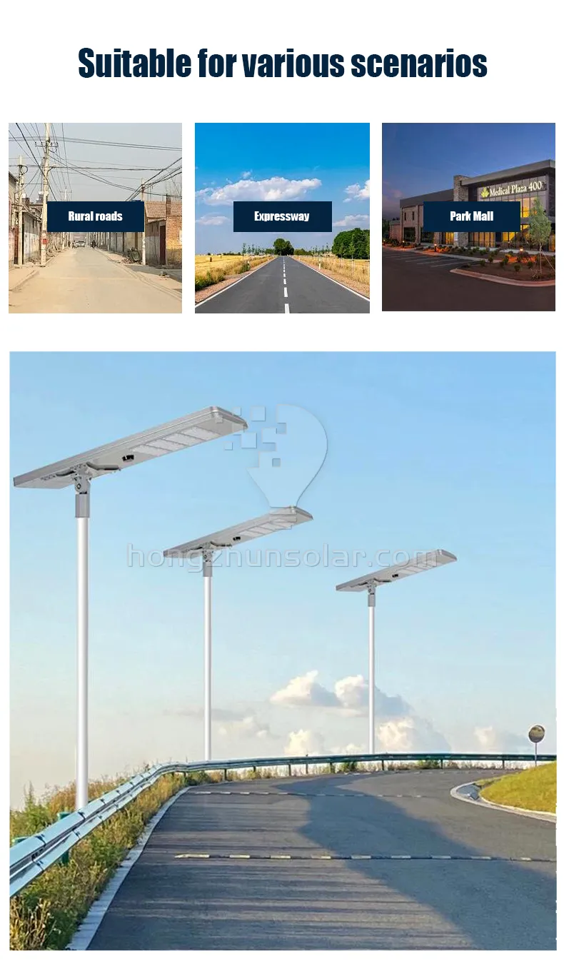 High Power IP65 Waterproof IP65 Highway Outdoor LED Solar Street Lights 50W-400W Integrated Motion Sensor All in One Road Lamp
