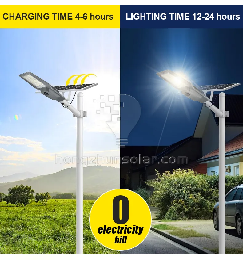 100w-400w SMD Split LED Solar Street Light Waterproof IP65 Aluminum Outdoor Road Square Lamp with Remote Control