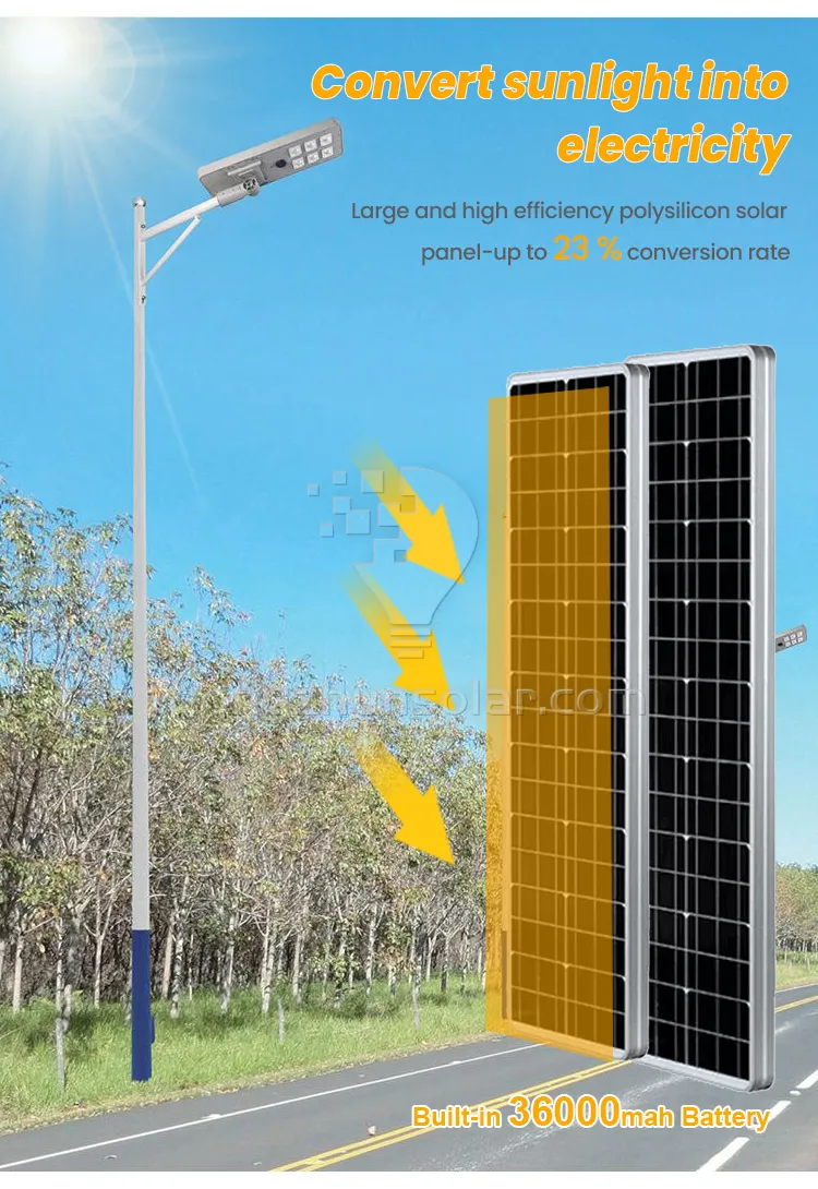 Aluminum Integrated Waterproof Ip65 100w-400w Outdoor All in One Led Solar Street Light