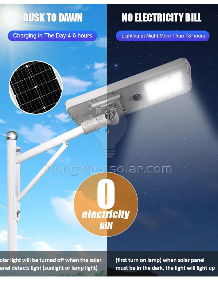 Aluminum Integrated Waterproof Ip65 100w-400w Outdoor All in One Led Solar Street Light
