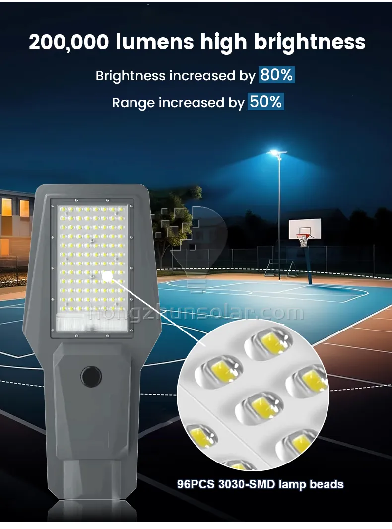 100w-400w SMD Split LED Solar Street Light Waterproof IP65 Aluminum Outdoor Road Square Lamp with Remote Control
