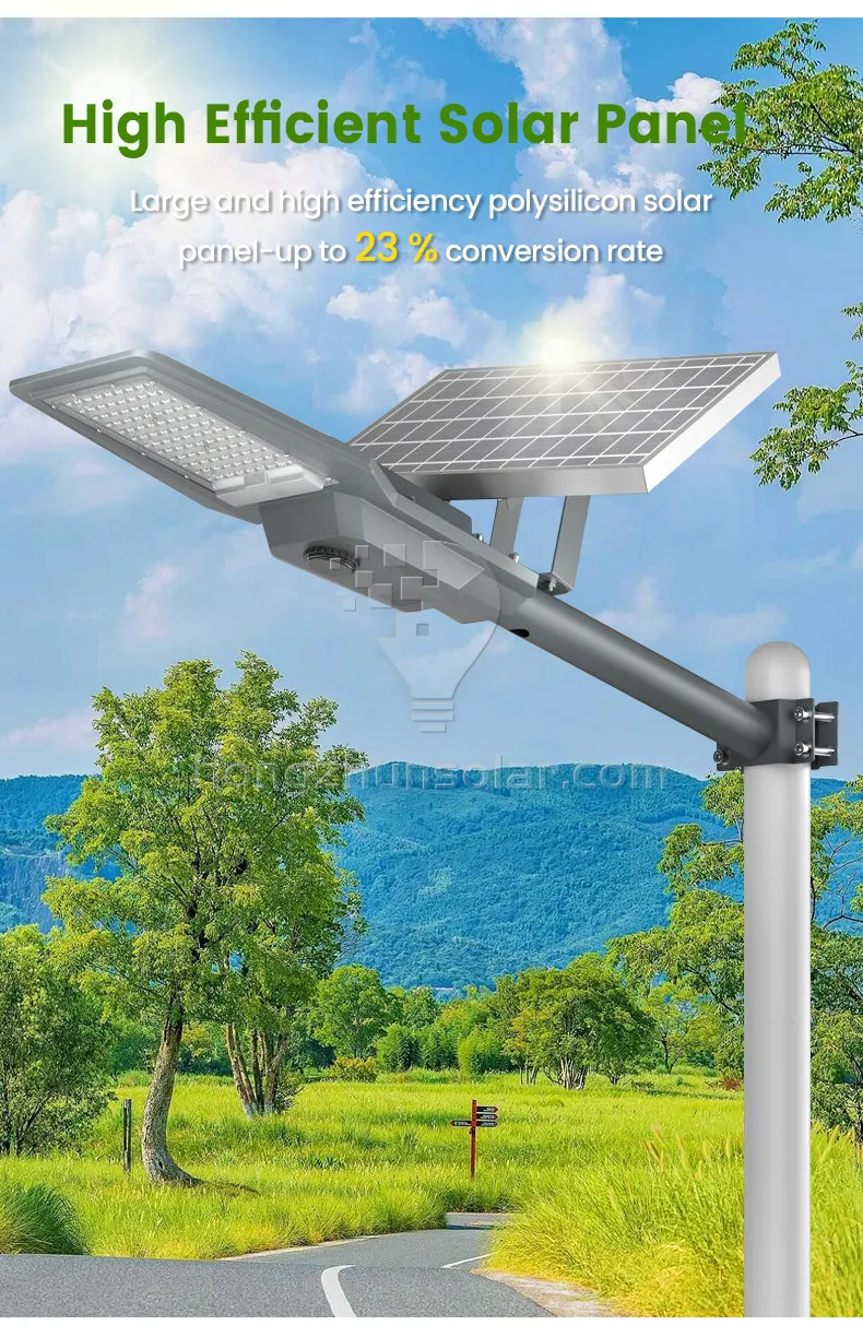 100w-400w SMD Split LED Solar Street Light Waterproof IP65 Aluminum Outdoor Road Square Lamp with Remote Control