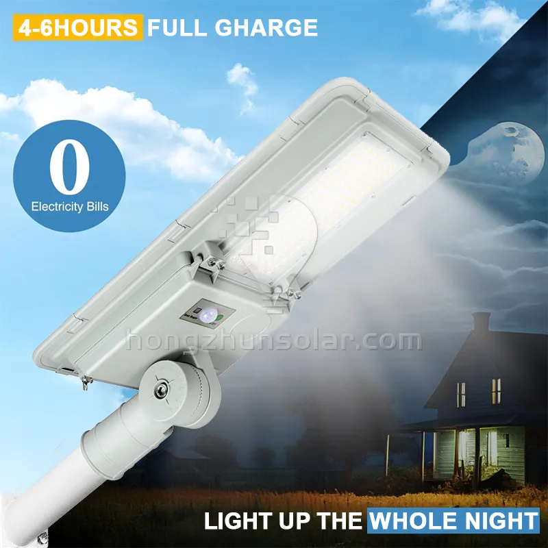 100W-300W extérieur IP66 étanche rue lumière solaire à LED tout en un pour application routière