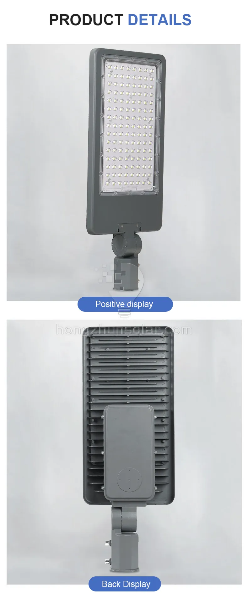 Lampe de route extérieure carrée de jardin IP65 étanche SMD aluminium 50 W 100 W 150 W 200 W 300 W lampadaire LED