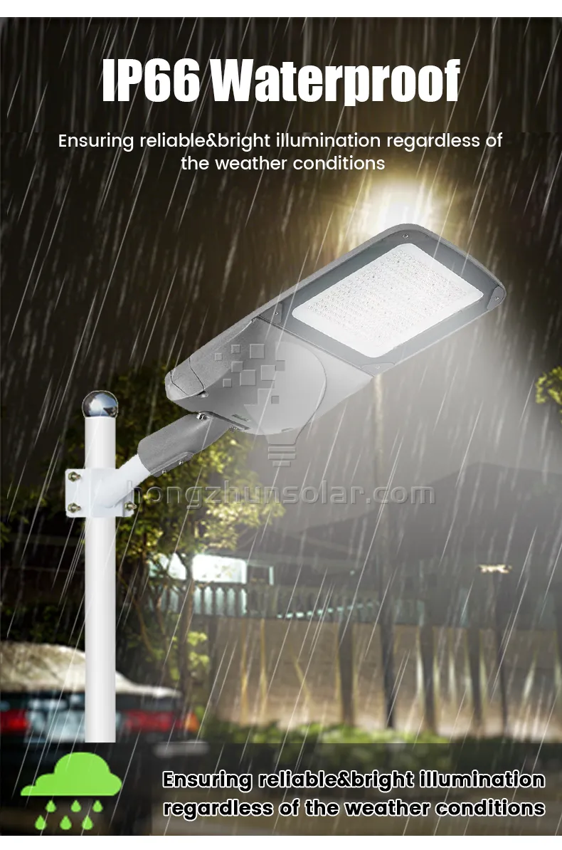 Lampadaire LED étanche IP65 IP66 pour route urbaine, puce SMD3030 en aluminium 50W-300W, électricité extérieure