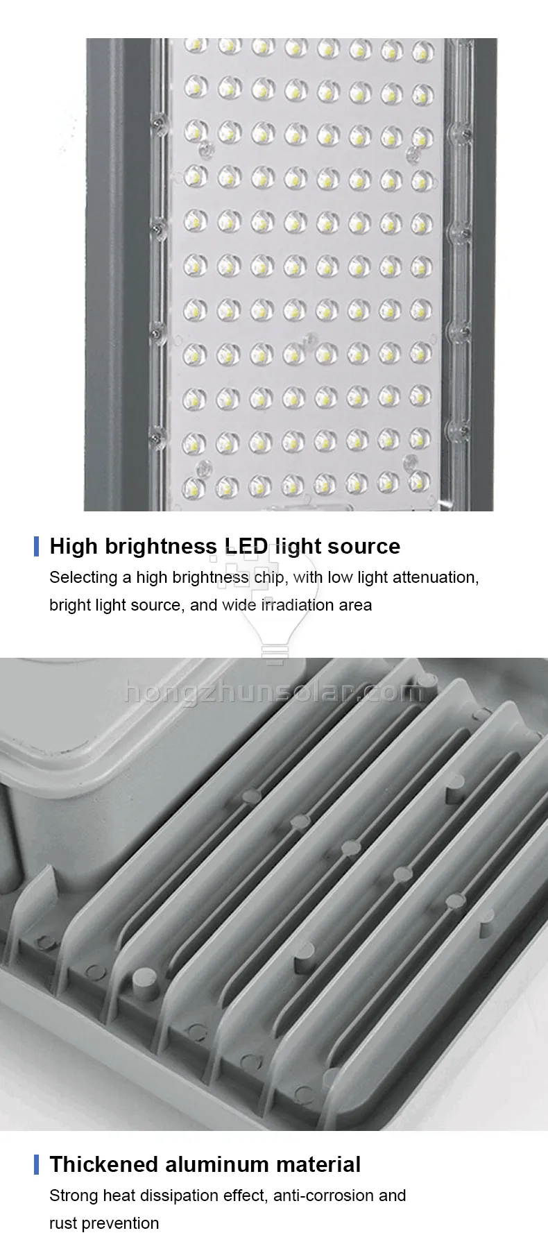 Lampe de route extérieure carrée de jardin IP65 étanche SMD aluminium 50 W 100 W 150 W 200 W 300 W lampadaire LED