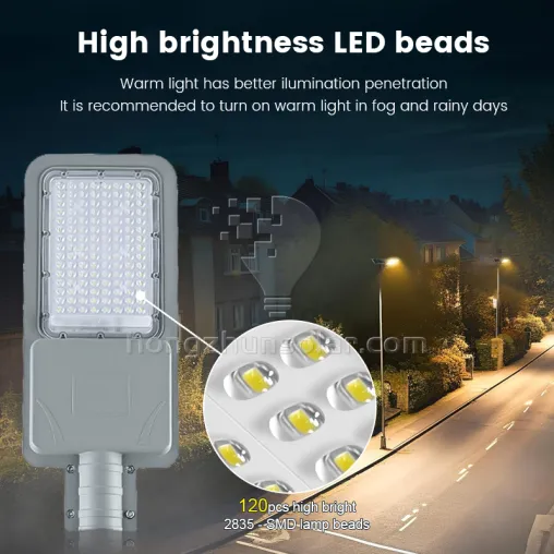 IP65 étanche 100W 200W 300W 400W 500W 600W 700W contrôle intelligent en aluminium fendu extérieur lampe de lampadaire solaire LED pour usage routier