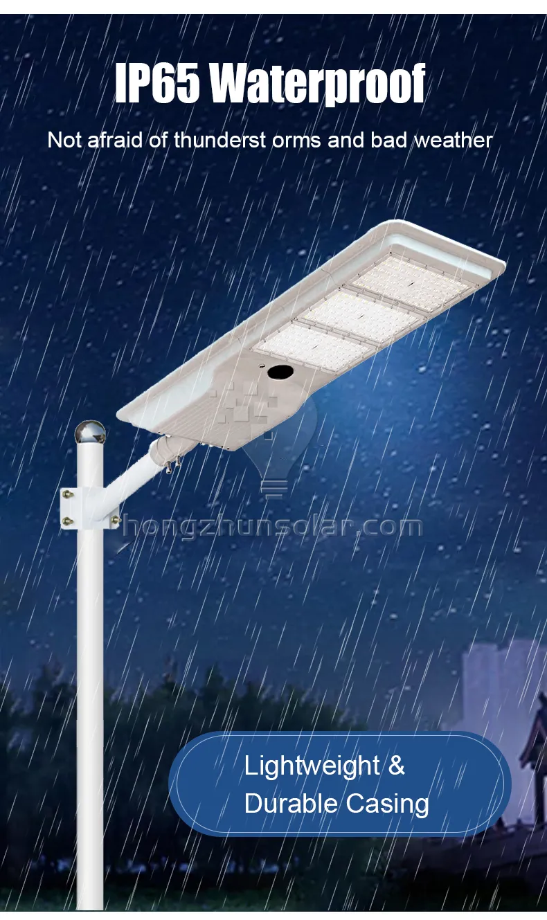 300W-600W étanche IP65 extérieur intégré rue lumière solaire à LED