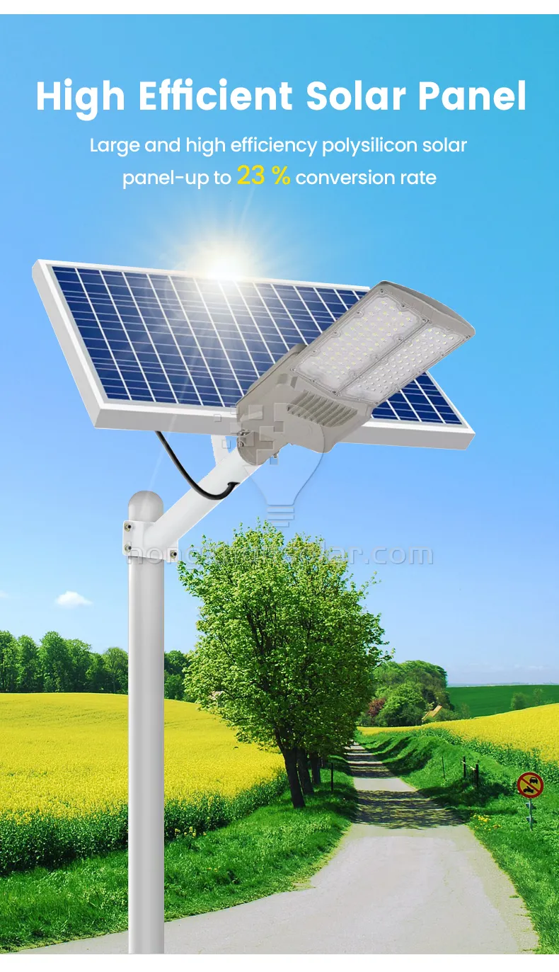 Capteur Radar contrôle du temps Ip65 étanche 100w-500w, extérieur en aluminium, lampadaire solaire Led pour autoroute