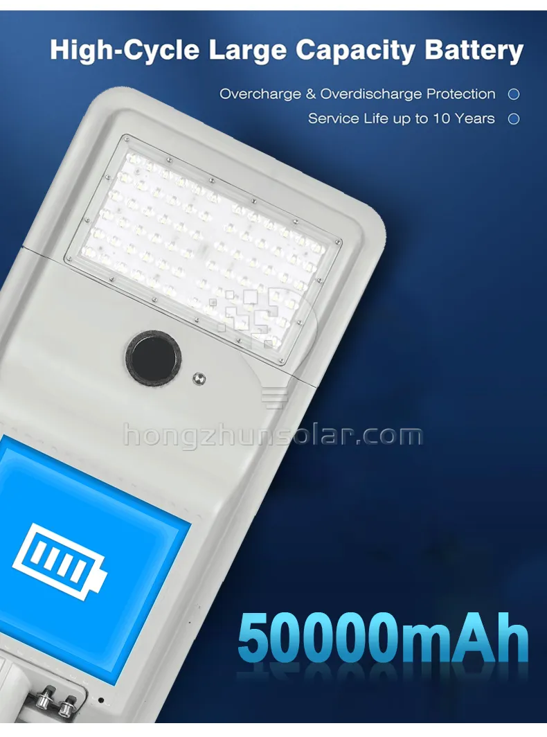 300W-600W étanche IP65 extérieur intégré rue lumière solaire à LED
