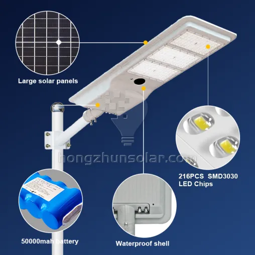 300W-600W étanche IP65 extérieur intégré rue lumière solaire à LED