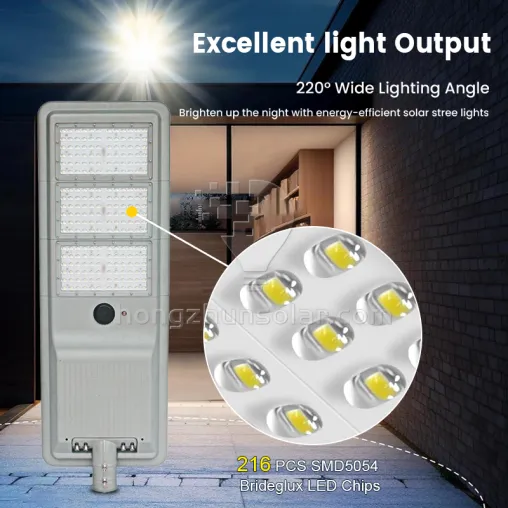 300W-600W étanche IP65 extérieur intégré rue lumière solaire à LED