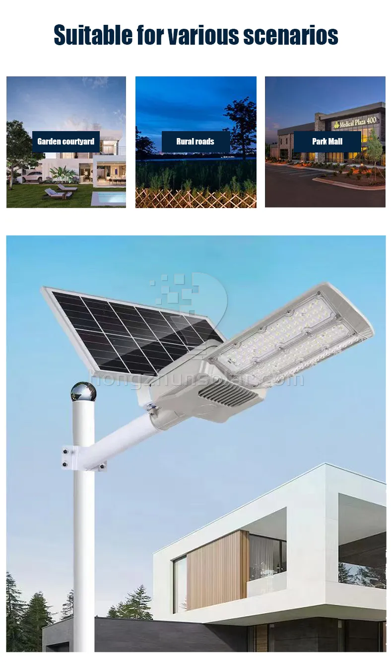 Capteur Radar contrôle du temps Ip65 étanche 100w-500w, extérieur en aluminium, lampadaire solaire Led pour autoroute