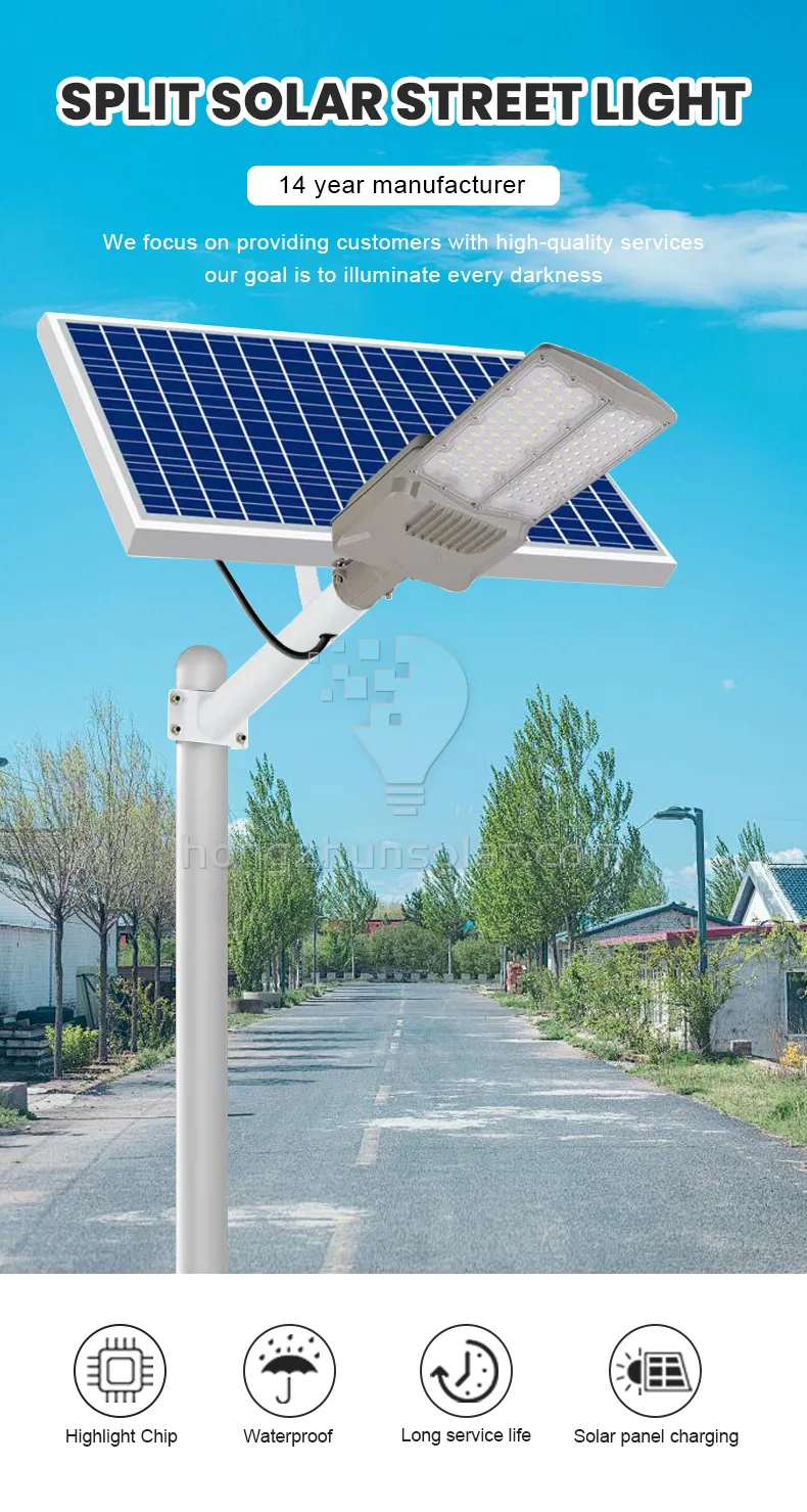 Capteur Radar contrôle du temps Ip65 étanche 100w-500w, extérieur en aluminium, lampadaire solaire Led pour autoroute