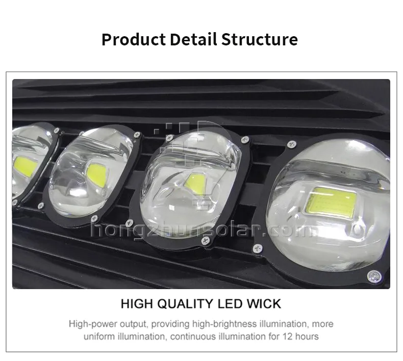 50W à 250W LED réverbères extérieurs étanche IP65 SMD cellule photoélectrique en aluminium moulé sous pression haute performance