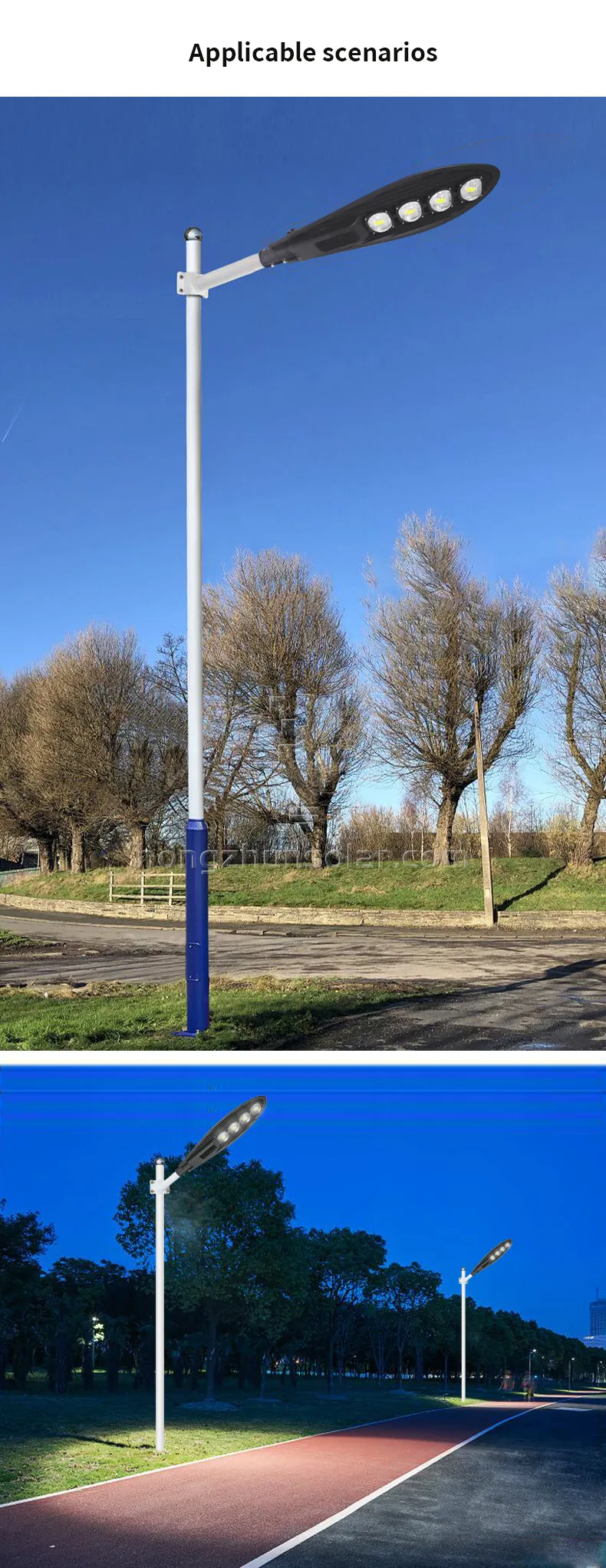 50W à 250W LED réverbères extérieurs étanche IP65 SMD cellule photoélectrique en aluminium moulé sous pression haute performance