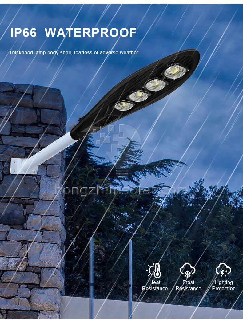 50W à 250W LED réverbères extérieurs étanche IP65 SMD cellule photoélectrique en aluminium moulé sous pression haute performance