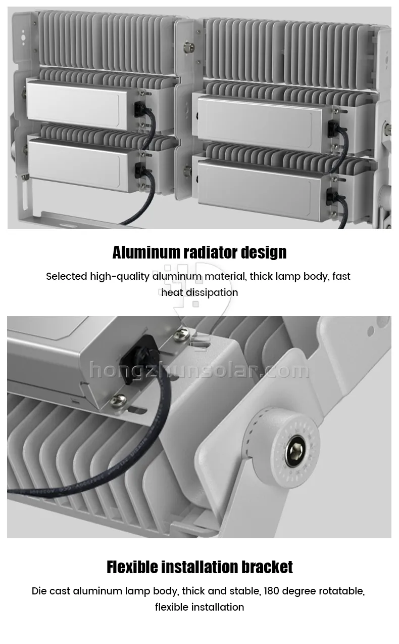 Lumière de stade LED extérieure étanche IP65 IP66, Module d'entrepôt de Tunnel, projecteur en aluminium 100W-1000W