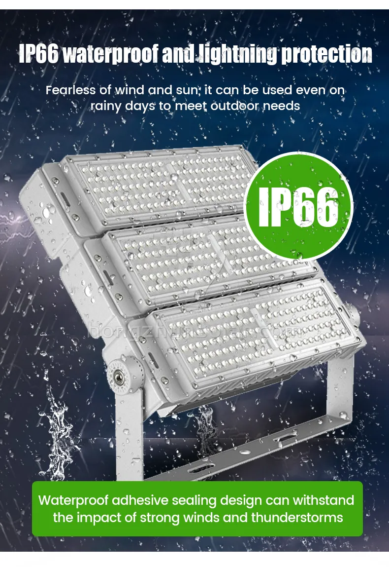 Lumière de stade LED extérieure étanche IP65 IP66, Module d'entrepôt de Tunnel, projecteur en aluminium 100W-1000W