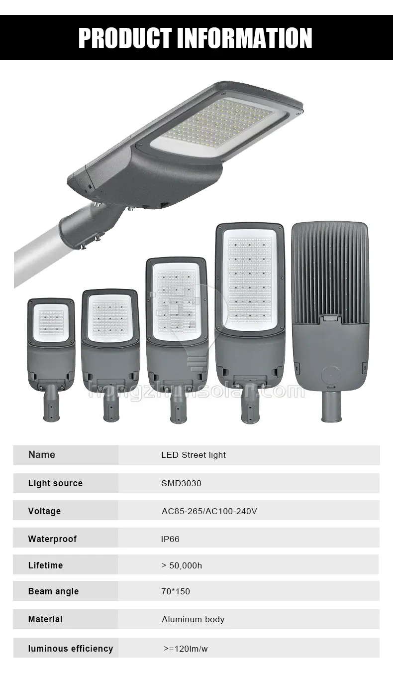 La route extérieure en aluminium étanche IP65 50W-400W SMD électrique a mené le réverbère