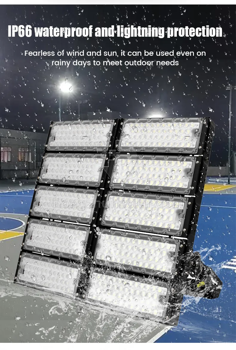 Cour extérieure en aluminium imperméable de stade de lumière d'inondation de LED 100W-600W