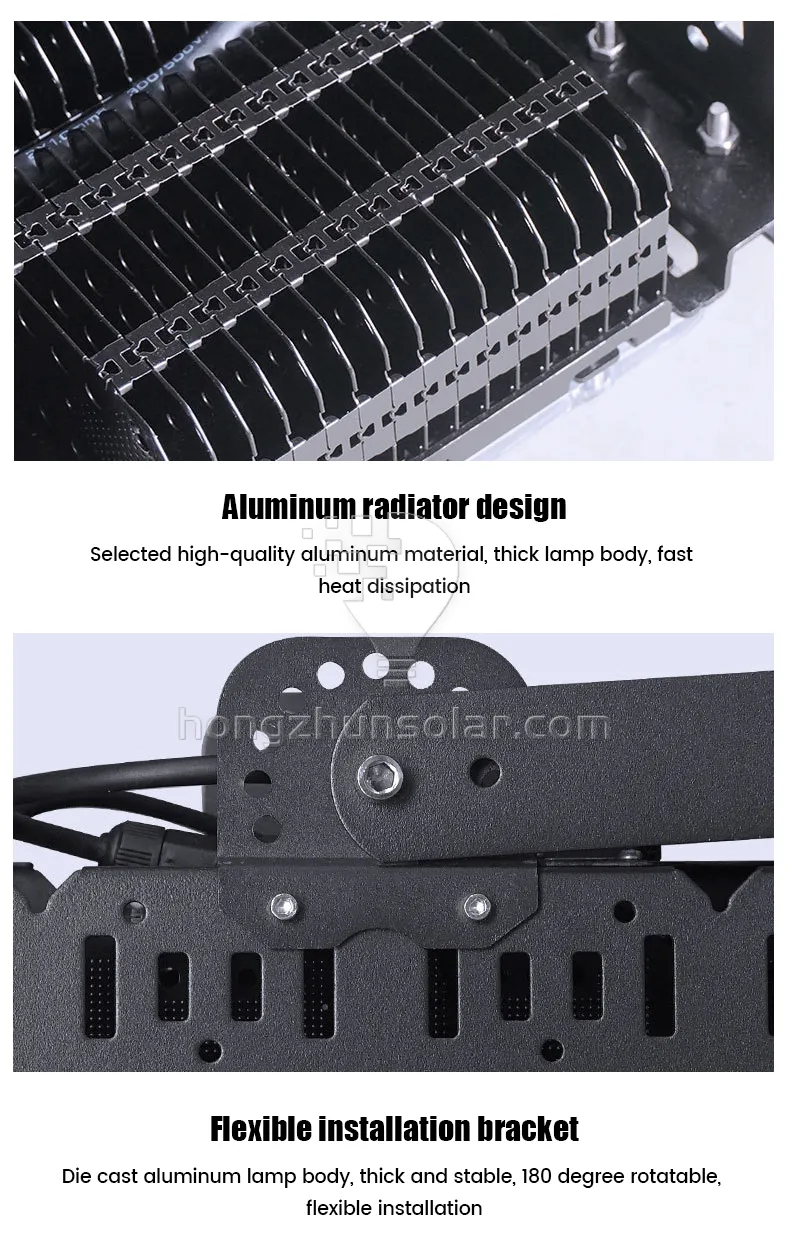 Cour extérieure en aluminium imperméable de stade de lumière d'inondation de LED 100W-600W