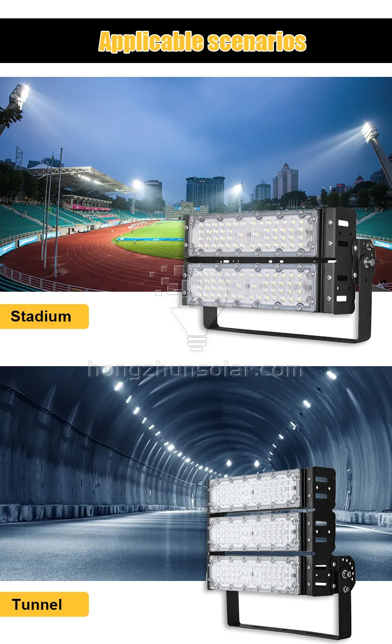 Cour extérieure en aluminium imperméable de stade de lumière d'inondation de LED 100W-600W
