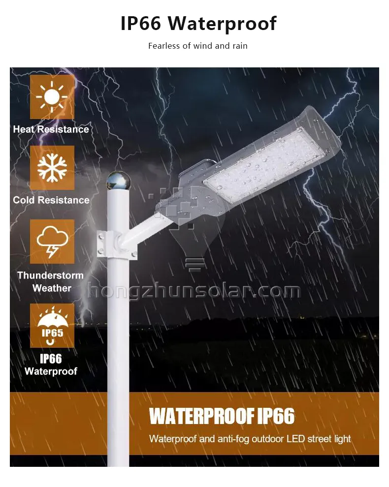 50W-300W Réverbère à LED en aluminium IP65 Wagterproof évalué pour les applications routières extérieures