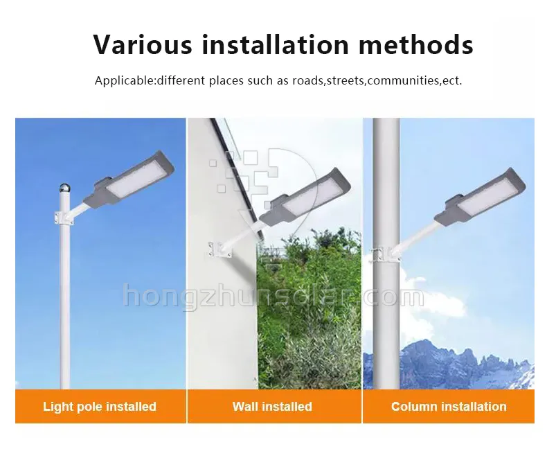 50W-300W Réverbère à LED en aluminium IP65 Wagterproof évalué pour les applications routières extérieures