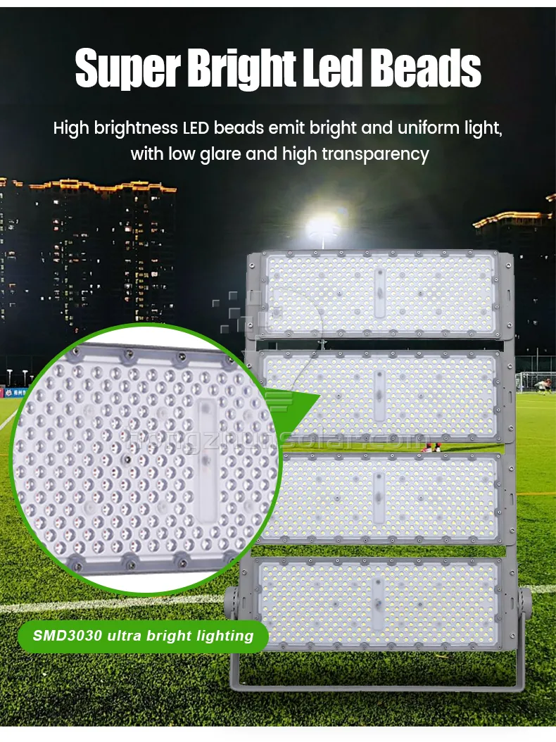 L'aluminium imperméable 200w-1200w d'entrepôt extérieur de stade de tunnel d'IP65 a mené la lumière d'inondation