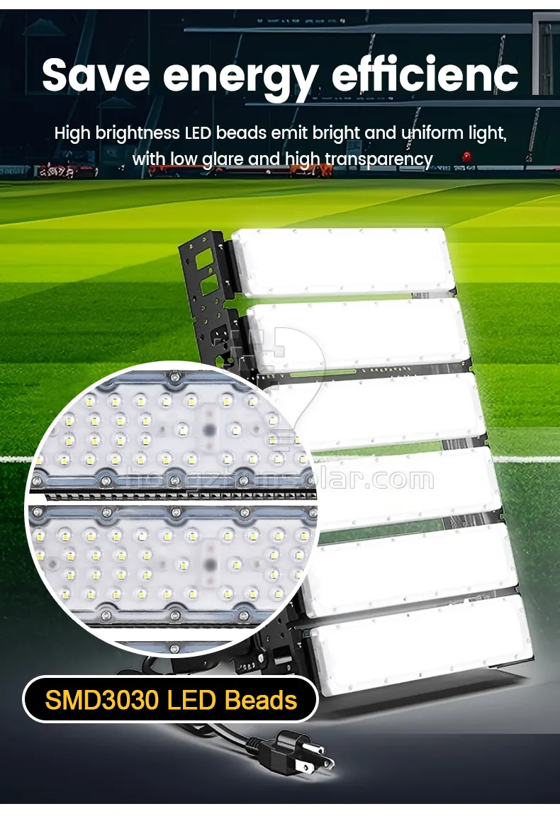 Cour extérieure en aluminium imperméable de stade de lumière d'inondation de LED 100W-600W