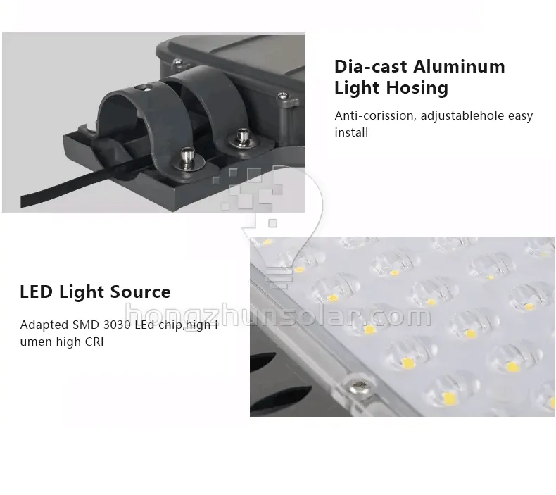 50W-300W Réverbère à LED en aluminium IP65 Wagterproof évalué pour les applications routières extérieures