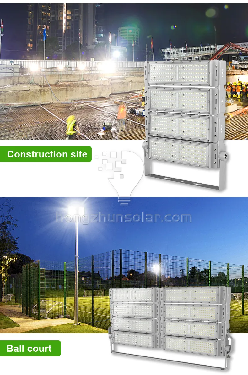 Lumière de stade LED extérieure étanche IP65 IP66, Module d'entrepôt de Tunnel, projecteur en aluminium 100W-1000W