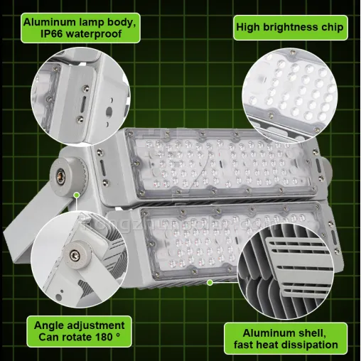 Projecteur LED 100W-600W SMD pour stades sportifs, terrains extérieurs, étanche IP65
