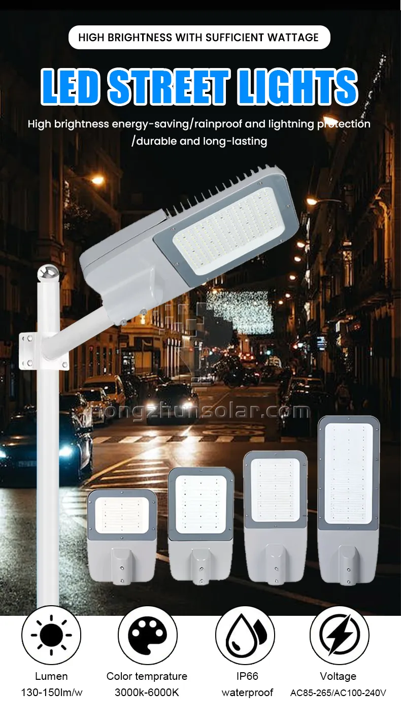 Luce stradale a LED impermeabile in alluminio per esterni Ip65 50w-300w con buona dissipazione del calore