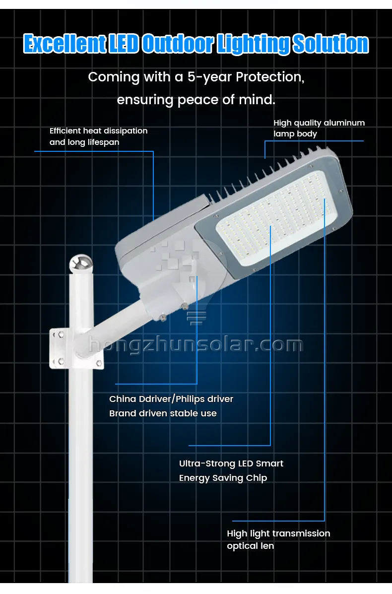 Luce stradale a LED impermeabile in alluminio per esterni Ip65 50w-300w con buona dissipazione del calore