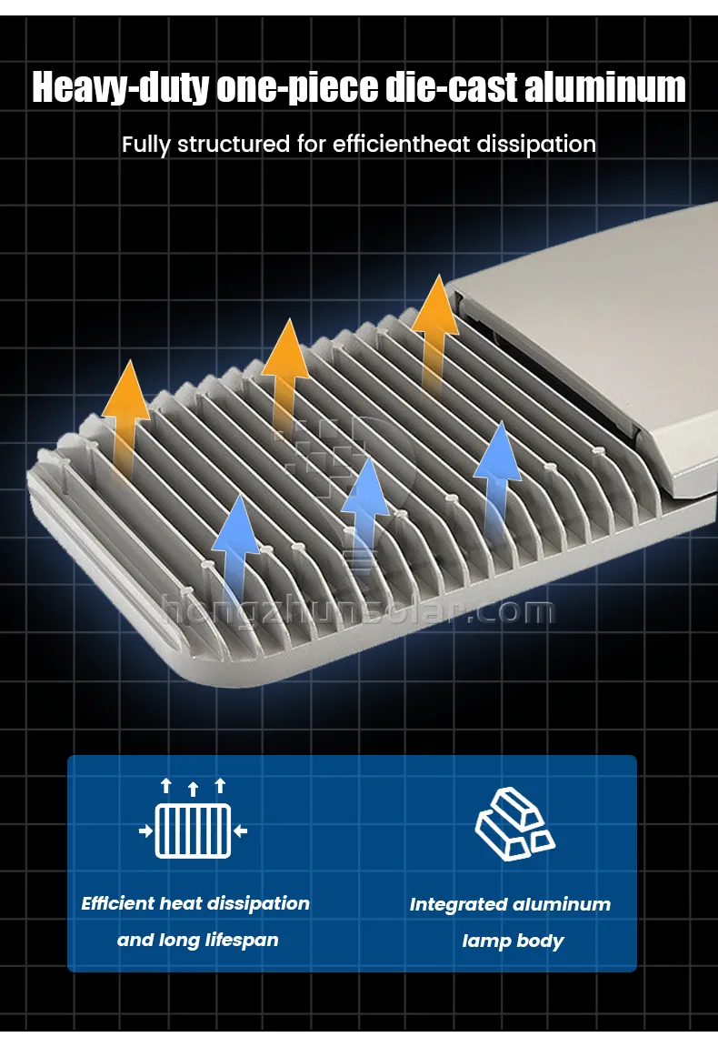 Luce stradale a LED impermeabile in alluminio per esterni Ip65 50w-300w con buona dissipazione del calore