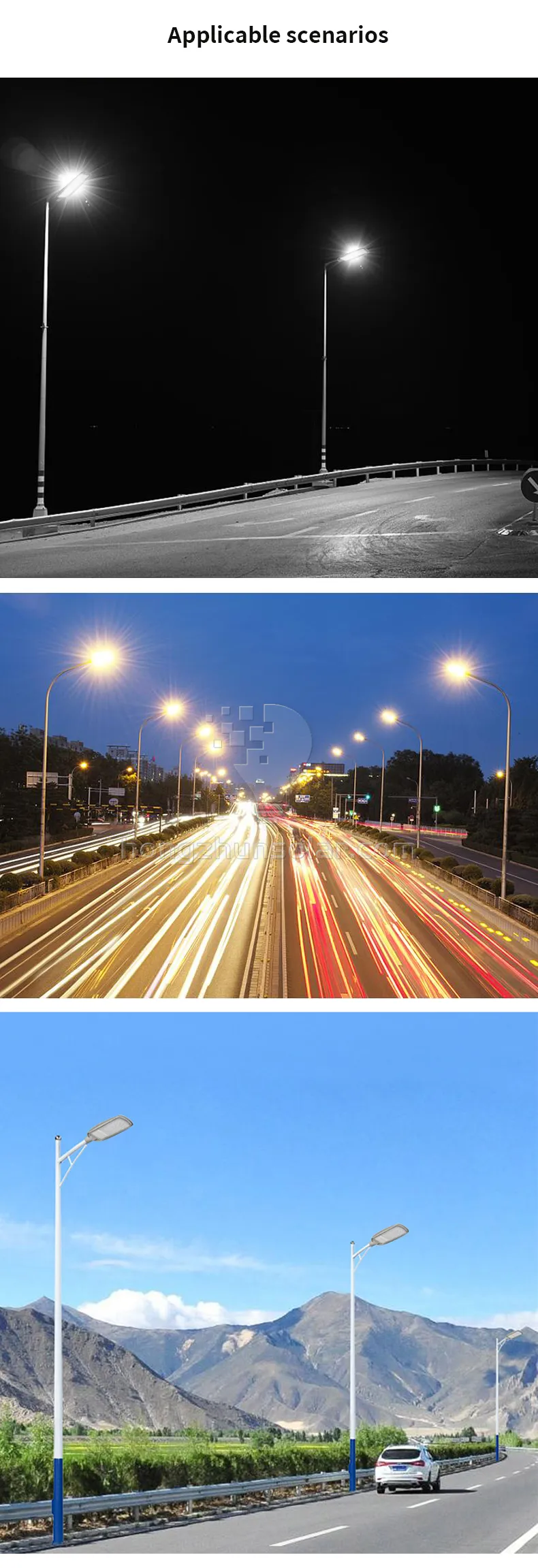 Réverbère mené par C.A. en aluminium extérieur imperméable de la puissance élevée Ip65 Smd 30w-300w