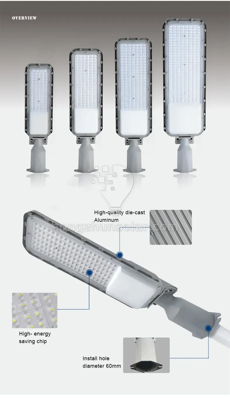 L'aluminium AC 50W-200W IP65 imperméabilisent les réverbères extérieurs de Smd LED