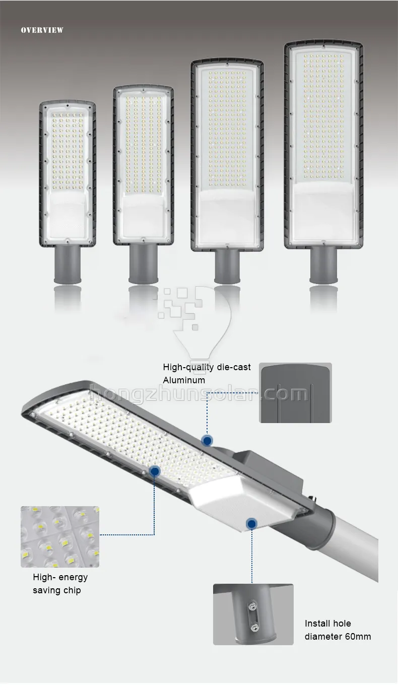 L'aluminium IP66 imperméabilisent les réverbères électriques extérieurs de 50w-300w LED