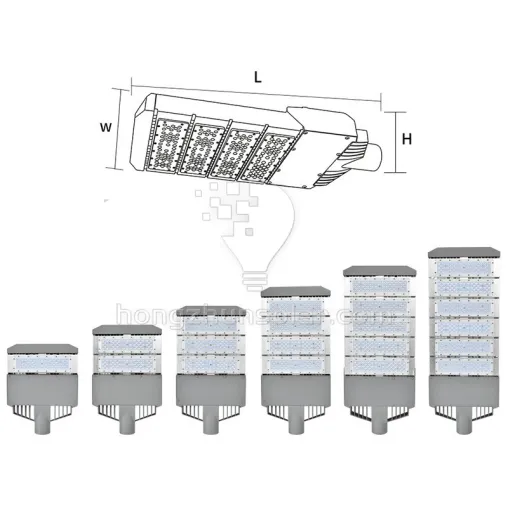 Lampadaire Led extérieur en aluminium étanche IP65, module électrique 50w-300w, haute efficacité