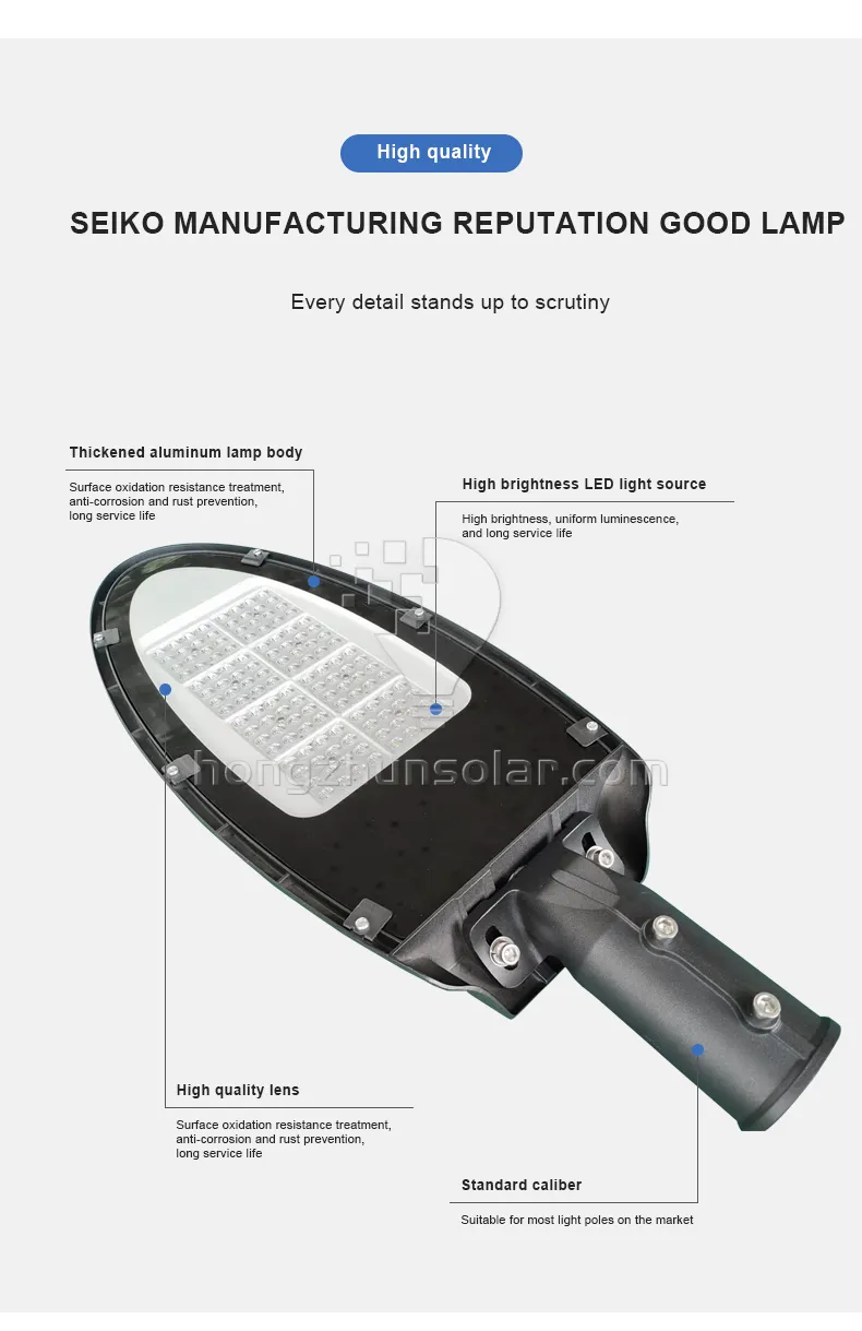 Lampe de route extérieure de haute qualité IP66 en aluminium étanche 30w-250w SMD lampadaire LED