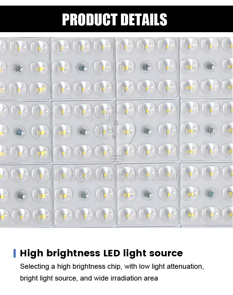 Lampadaire extérieur en aluminium haute puissance 50W-200W IP66 étanche SMD jardin AC