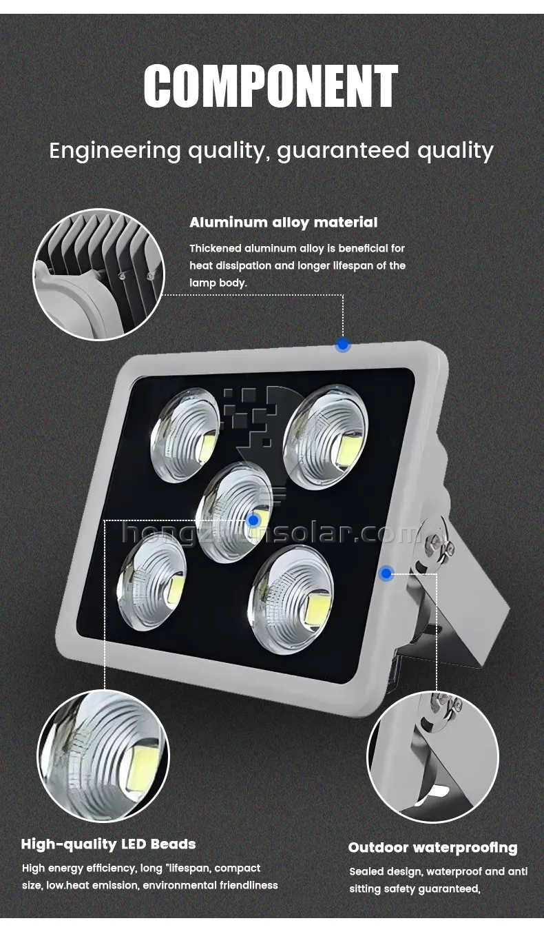 La lumière superbe lumineuse de stade de jardin 100w 200w 300w 500w 800w 1000w Ip66 imperméabilisent la lumière d'inondation extérieure de stades de sport de Cob