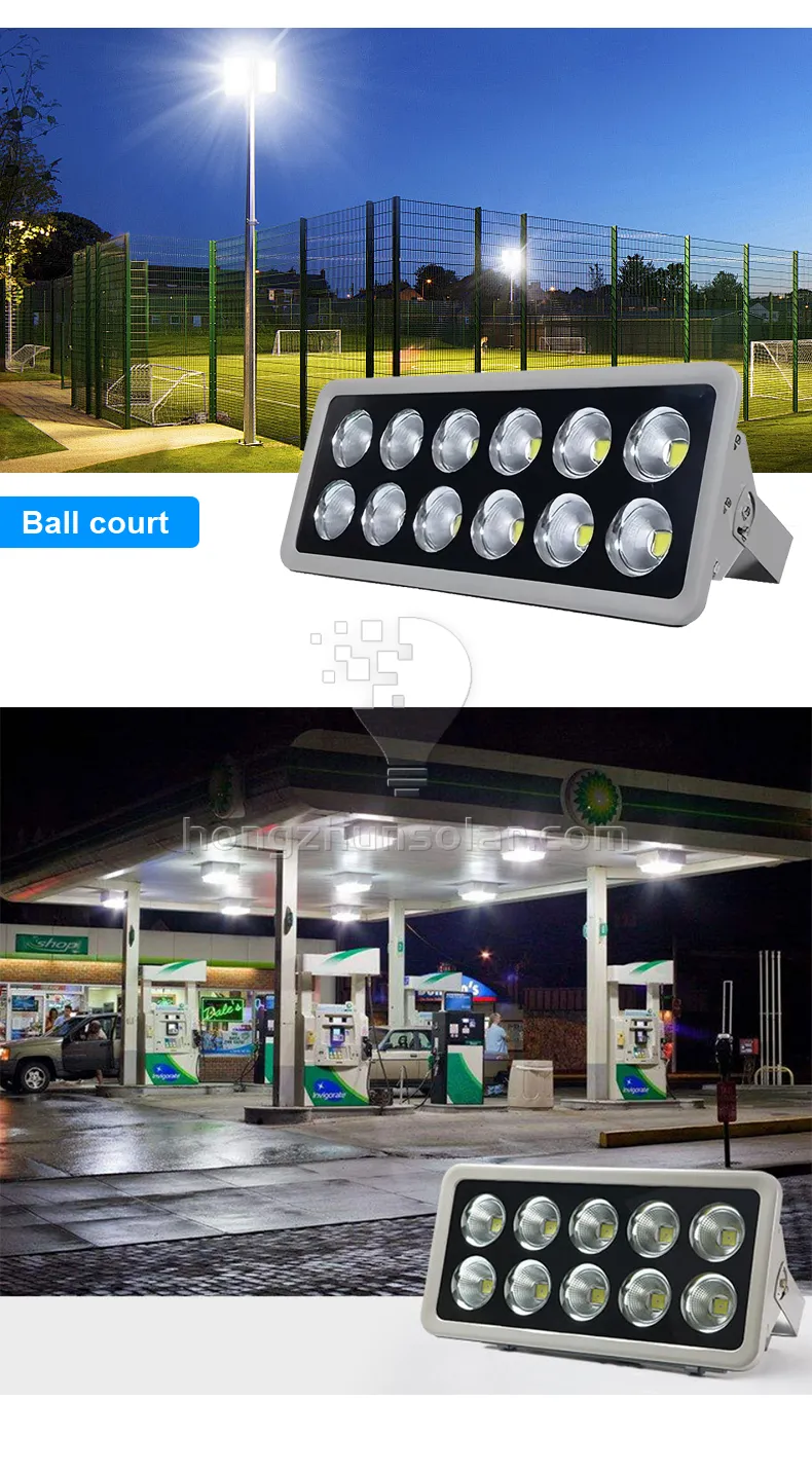 La lumière superbe lumineuse de stade de jardin 100w 200w 300w 500w 800w 1000w Ip66 imperméabilisent la lumière d'inondation extérieure de stades de sport de Cob