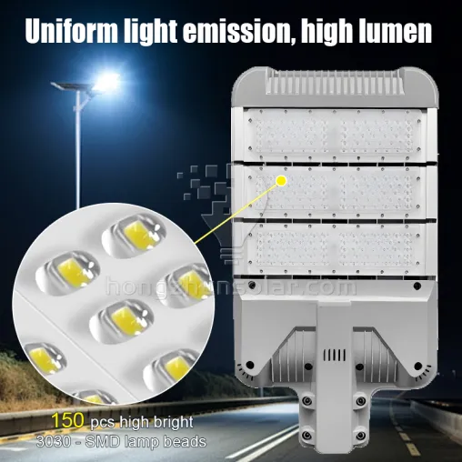 Lampe de route solaire à haute lumen, étanche IP65, Modules de lampadaire solaire LED fendus en aluminium 30W-400W pour Application sur place de route