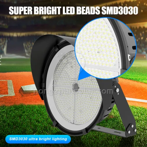 Projecteur extérieur de stade de LED pour les courts de Tennis de Football IP65 imperméabilisent le corps de lampe en aluminium de puce de SMD 300W-1000W