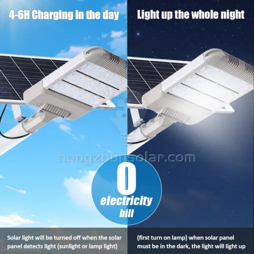 Lampe de route solaire à haute lumen, étanche IP65, Modules de lampadaire solaire LED fendus en aluminium 30W-400W pour Application sur place de route