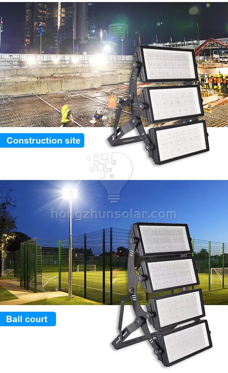 Lumière d'inondation élevée de Lumen SMD LED 50W-2000W haute luminosité pour le stade de Football étanche IP65 IP67 en aluminium pour les sports